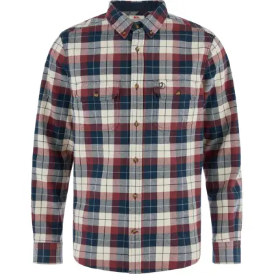 Fjällräven Men's Singi Heavy Flannel Shirt Dark Navy/Maroon