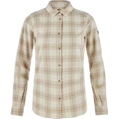 Fjällräven Women's Övik Classic Flannel Shirt Chalk White/Fossil
