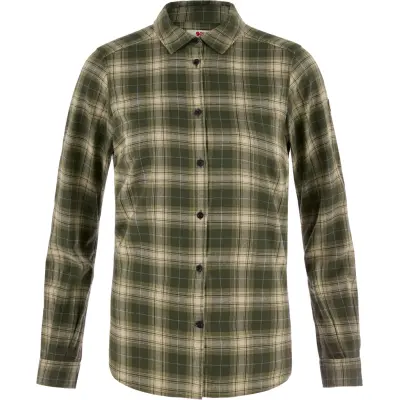 Fjällräven Women's Övik Classic Flannel Shirt Deep Forest/Fossil