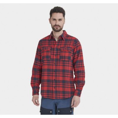 Flannel M Checked Shirt, Chinese Red, 3xl,  Långärmade Skjortor