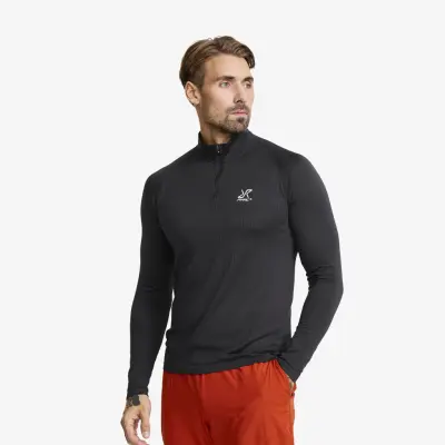 Focus Half-zip Seamless Top Herr Anthracite, Storlek:3XL-4XL