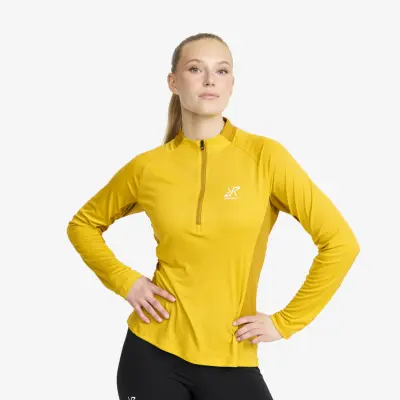Force Light Half-zip Top Dam Mango Mint/Golden Palm, Storlek:3XL