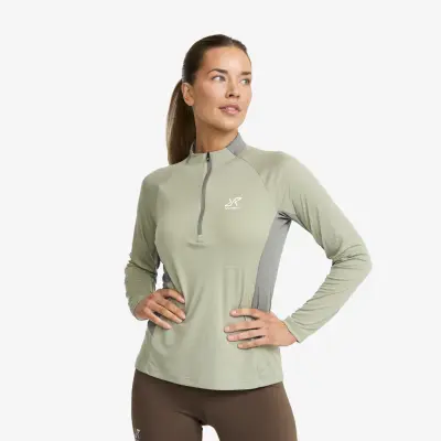 Force Light Half-zip Top Dam Shadow/Castor Gray, Storlek:S
