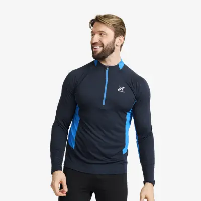 Force Light Half-zip Top Herr Navy/Imperial Blue, Storlek:2XL