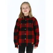 Forest Pile Shirt Ii Jr, Red/Black, 120,  Långärmade Skjortor