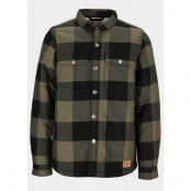 Forest Pile Shirt Ii Jr, Olive/Black, 140,  Långärmade Skjortor