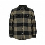 Forest Pile Shirt Jr, Olive/Black, 150,  Långärmade Skjortor