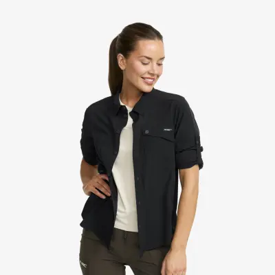 Gradient Pro UV Shirt - Dam - Black, Storlek:4XL - Dam>Tröjor>Skjortor