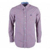 Grant Checked Shirt, Navy/Red, S,  Herr