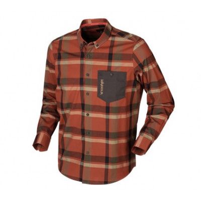 Härkila Amlet Skjorta  Dark Burnt Orange Check