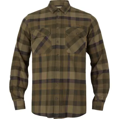 Härkila Men's Asmund Longsleeve Shirt Beech Green Check