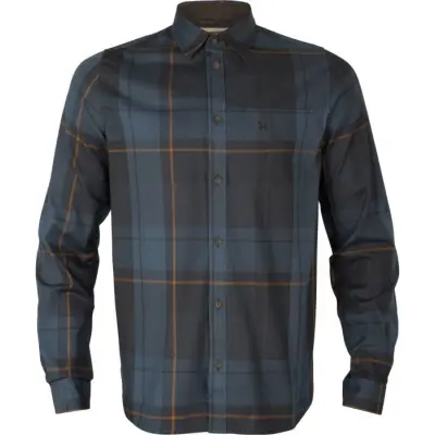 Härkila M's Akse Long-Sleeved Shirt Check Blackberry