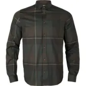 Härkila M's Akse Long-Sleeved Shirt Check Shadow Brown