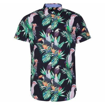Hawaii Kakadua Shirt S/S, Black, L,  Blount And Pool
