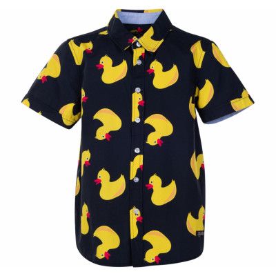 Hawaii Shirt Jr, Black Yellow Duck, 150,  Blount And Pool