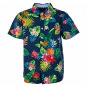 Hawaii Shirt Jr, Navy Jungle Pineapple, 110, Strandkläder