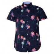 Hawaii Shirt, Navy Sea Palm, L,  Kortärmade Skjortor