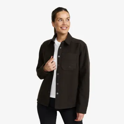 Highland Warm Overshirt Dam Espresso, Storlek:2XL