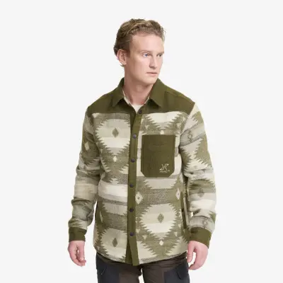 Herr>Tröjor>Skjortor - Highland Warm Overshirt - Herr - Grape Leaf/Oatmeal, Storlek:3XL