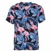 Honolulu Shirt, Black Flamingo Leaf, 2xl, Blount And Pool