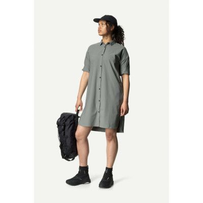 Houdini W's Route Shirt Dress, Geyser Gray, XXS