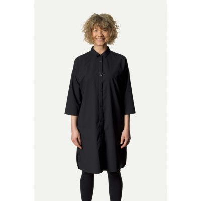 Houdini W's Route Shirt Dress, True Black, XXS