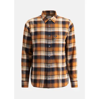 Järpen Plaid Flannel Shirt, Brick, Xl,  Långärmade Skjortor