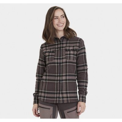 Jamba W Flannel Shirt, Shale Mud, 36,  Långärmade Skjortor