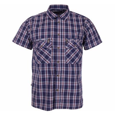 Jokkmokk S/S Shirt, Navy, L,  Skjortor