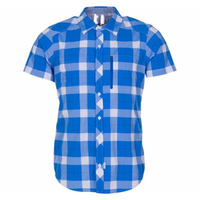 Jondal Shirt Ss, Athensblue/White Check, L,  Bergans