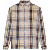 Knowledge Cotton Apparel Men's Checked Overshirt Brown Check