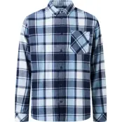 Knowledge Cotton Apparel Men's Regular Fit Checkered Shirt Blue Check
