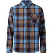 Knowledge Cotton Apparel Men's Regular Fit Checkered Shirt Brown Check