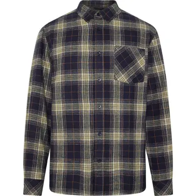 KnowledgeCotton Apparel Organic Cotton Checked Flannel Shirt GOT Blue Check Blue Check S