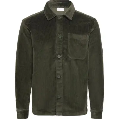 KnowledgeCotton Apparel Organic Cotton Corduroy Overshirt GOTS Forrest Night Forrest Night XL
