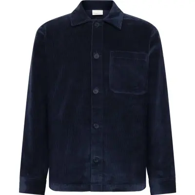 KnowledgeCotton Apparel Organic Cotton Corduroy Overshirt GOTS Night Sky Night Sky S