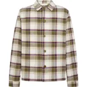 KnowledgeCotton Apparel Organic Cotton Flannel Overshirt GOTS Green Check