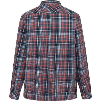 KnowledgeCotton Apparel Regular Fit Small Checked Flannel Shirt Blue Check Blue Check S