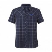 Langli Shirt Ss, Navy Check, S,  Kortärmade Skjortor