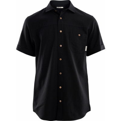 Aclima Men's LeisureWool Short Sleeve Shirt Jet Black