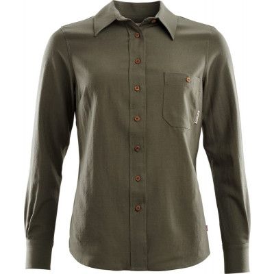 Aclima LeisureWool Woven Wool Shirt Woman Ranger Green