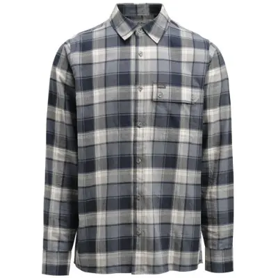 Lundhags Järpen Plaid Flannel Shirt Dark Sky Blue
