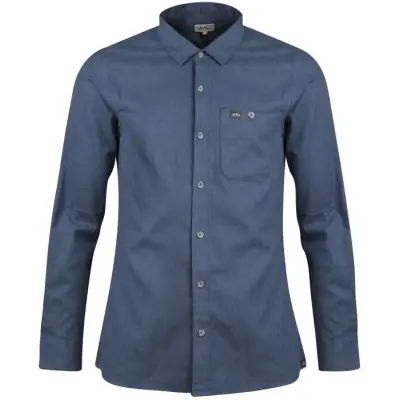 Lundhags M's Ekren Solid Long Sleeve Shirt Mid Blue