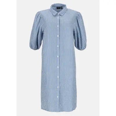 Marina Seersucker Oversized Shirt W