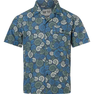 Marmot Men's Airexchange Upf 40 Camp Novelty Ss Shirt Thunderhead Multi Fossil