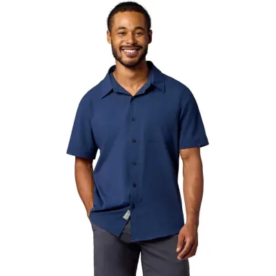 Marmot Men's Airexchange Upf 40 Short Sleeve Shirt Nightfall Navy