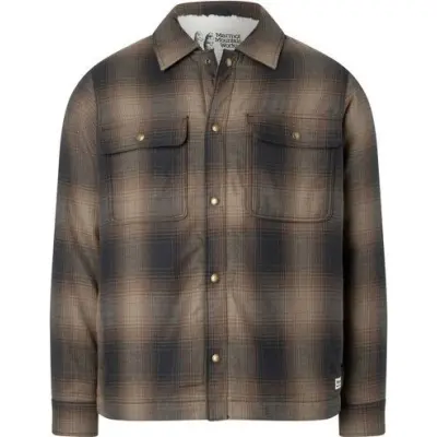 Marmot Men's Ridgefield Sherpa Flannel Shirt Jacket Black