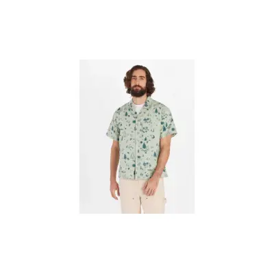 Marmot Muir Camp Novelty Ss Frosty Green Trail Mix - S