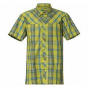 Marstein Shirt Ss, Lime/Lt Seablue/Green Tea Chec, Xl,  Bergans