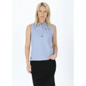 Marstrand Sleeveless Piké W, Lt. Blue, 34, Skjortor